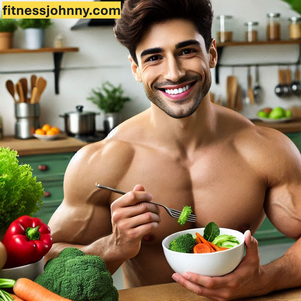 chico atletico haciendo dieta vegana