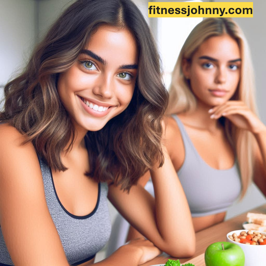 Chicas hermosas haciendo la dieta zona